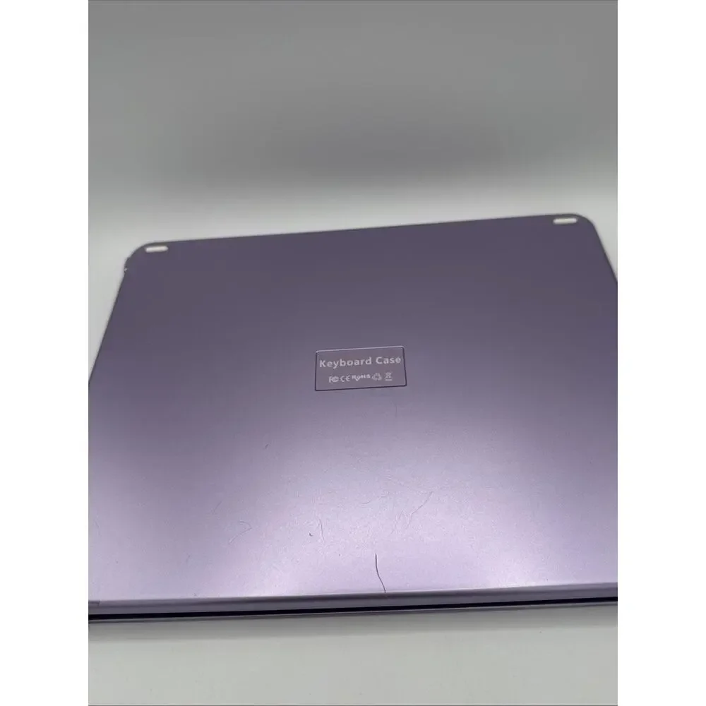 Bluetooth Keyboard Case for iPad Purple Wireless Smart Folio Cover